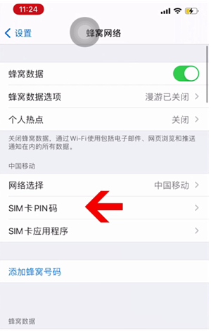 库车苹果14维修网分享如何给iPhone14的SIM卡设置密码 