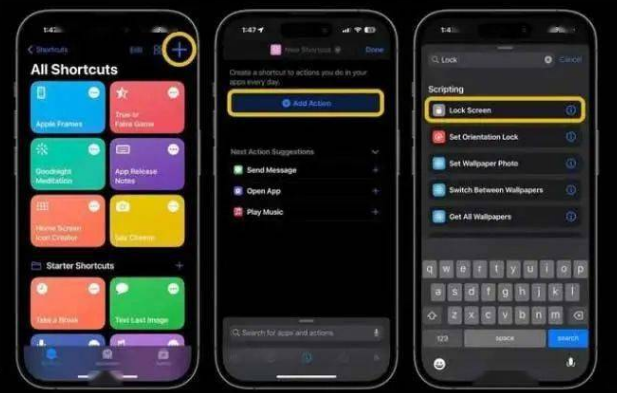 库车苹果14锁屏维修店分享iPhone14升级iOS16.4后如何创建锁屏快捷方式 